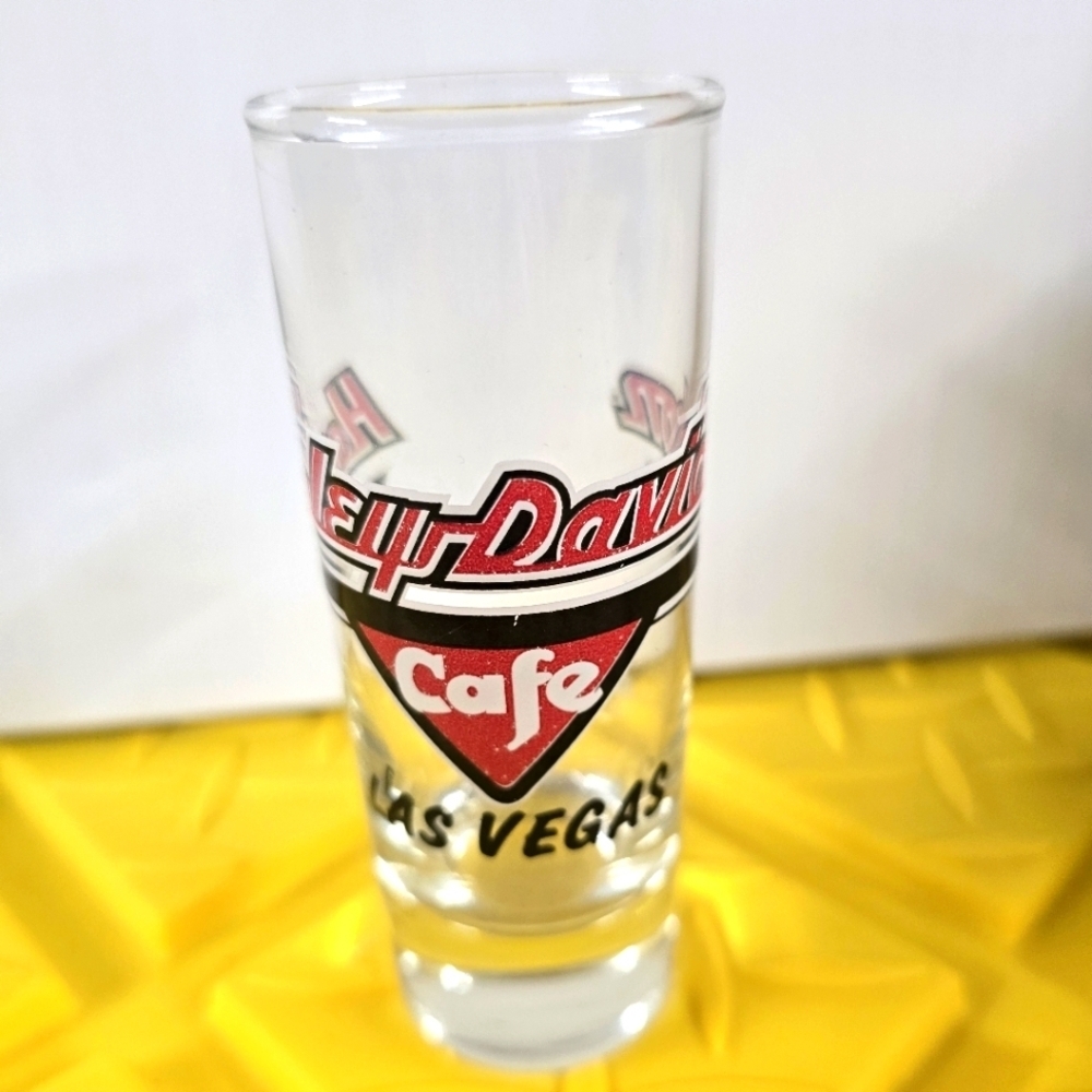 Harley-Davidson Café Las Vegas 2 oz. Tall Shot Glass Gently Used